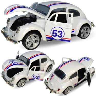 Imagem de 1 Miniatura Fusca Herbie 53 Carro Metal Abre Porta Classico - Europio
