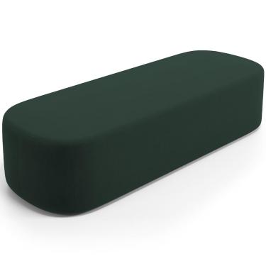 Imagem de Puff Decorativo Orgânico Para Living Quarto 195cm Doha W01 Suede Verde Musgo - Lyam Decor