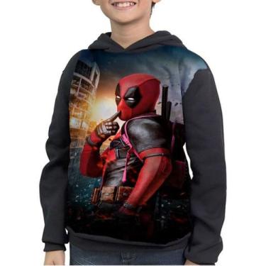 Imagem de Casaco Moletom Infantil Mercenário Deadpool Dedinho Sexi - smoke, Pret