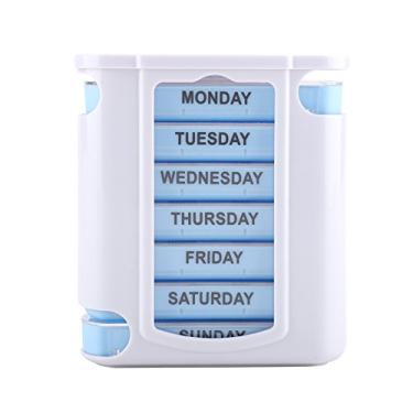Imagem de YOUTHINK Reminder Pastillero Personalpilldispenser Portátil Reminder Dispenser Organizador Portátil de 7 Dias, Estojo de Viagem de 28 Grades para Vitaminas e Comprimidos, Com manhã, Meio-dia, Noite e
