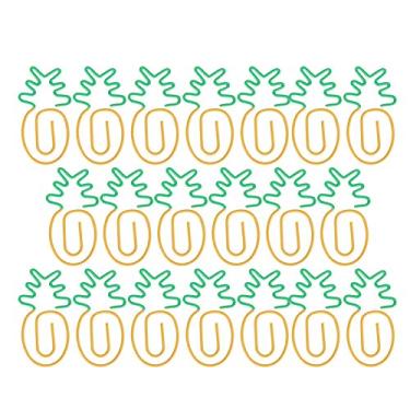 Imagem de YOUTHINK Clipes de Pasta de Abacaxi Exclusivos 20 Unidades de Clipes de Papel de Abacaxi, de Pasta de Fio de Ferro Colorido para Organização de Documentos, Artigos de Papelaria Divertidos para