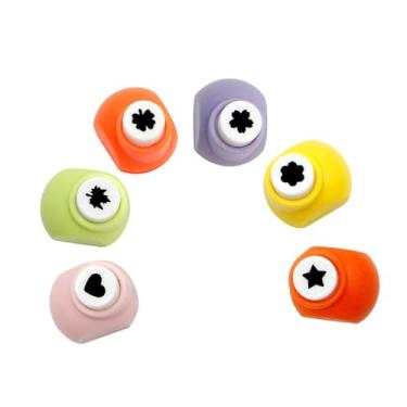 Imagem de predolo Conjunto de 6 furadores de papel para artesanato, mini cortador de coração, furador de papel para scrapbooking, para fazer cartões