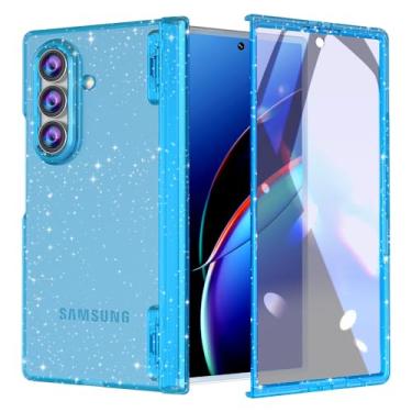Imagem de FABSPARK Capa protetora de tela integrada para Samsung Galaxy Z Fold 7, proteção de dobradiça, brilhante, brilhante, transparente, transparente, slim fit, acrílico, rígido, PC para Samsung Z Fold 7
