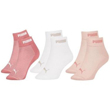 Imagem de Kit 3 Meias Puma Sport Cano Baixo Unissex Confortavel e Macia, Misto r