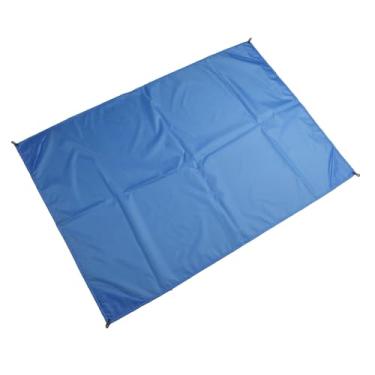 Imagem de Tapete de piquenique azul ultraleve e à prova d'água de 181 x 199 cm, minicampo dobrável indispensável, equipamento profissional à prova de umidade para acampamento ao ar livre