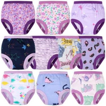Imagem de Calças de treino de algodão BIG ELEPHANT para bebês e meninas, pacote 