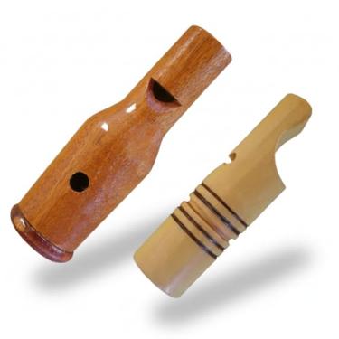 Imagem de Apito Inhambu Açu 05 + Apito Jaó 30 Pios em madeira profissionais