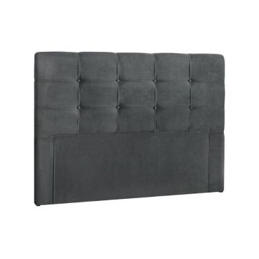 Imagem de Painel de Cama Box Estofada Queen Clean Plus Suede Cinza - Simbal