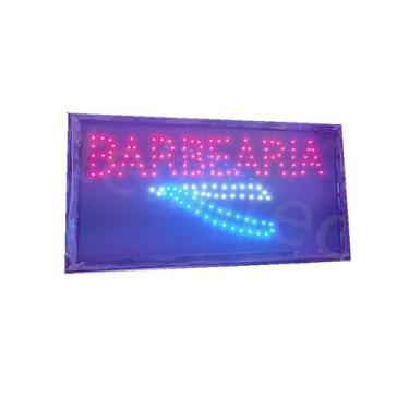 Imagem de placa luminoso BARBEARIA 110V painel de led letreiro LED PISCAR - tltl