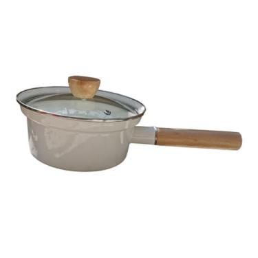 Imagem de Ｂｅｓｇａ Panela japonesa esmaltada com balança, multiuso, com tampa, mini panela para comida de bebê, para hotel, casa, acampamento, utensílios de