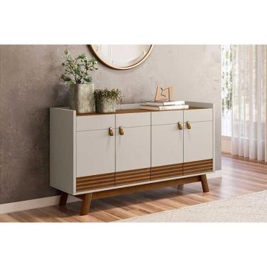 Imagem de Buffet De Sala Jantar Abruzzo C- 4 Portas Freijó-off White - Linea Brasil