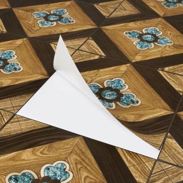 Imagem de FunStick Piso Vinílico Vintage Sevilla 30X30 Cm, Pacote Com 15 Peças, À Prova D'Água, Laminado, Para Banheiro, Cozinha, Trailer, Parede