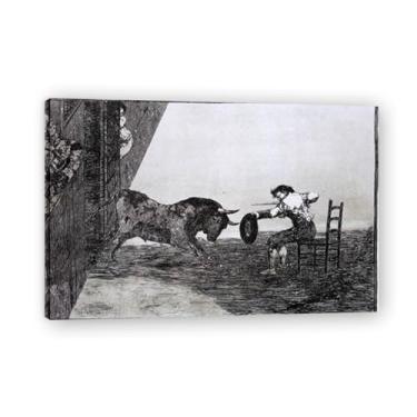 Imagem de LKXGRRSFG Tela de arte romântica de Francisco De Goya Heroism On The Track, inspirada pelo mestre que moldou a arte moderna, 50 x 75 cm, sem moldura