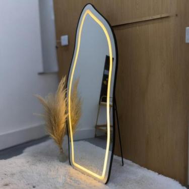 Imagem de Espelho Orgânico 170x70 com LED Jateado Touch Bivolt 3 Cores  Corpo In
