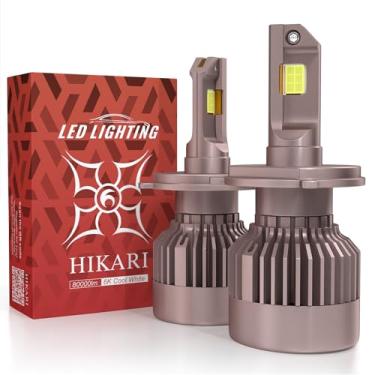 Imagem de Hikari 2025 Future 50000LM H4/9003 Farol de neblina LED, 65W Titanova LED, 6000K branco frio, IP68 impermeável, luz de neblina, Plug & PlayPack de 2