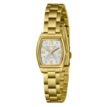 Imagem de Relógio Lince Feminino Ref: Lqgh265l22 S2kx Retangular Dourado