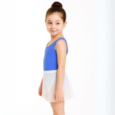 Imagem de Collant Infantil Menina Jazz Colorido - Magic Sky, Azul, 12