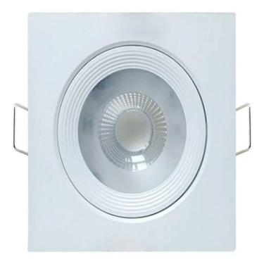 Imagem de Kit 3 Spot Led Embutir 5w Quadrado 9x9cm Branco Frio Bivolt