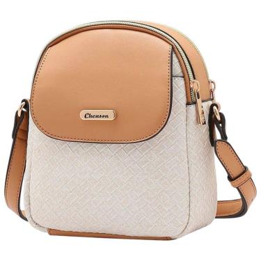 Imagem de Bolsa Feminina Casual Texturizada Tressê Fecho Ecler Chenson