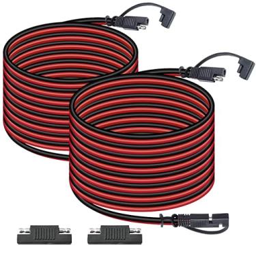 Imagem de Cabo carregador de bateria 16AWG 6,5 m, SAE para SAE terminal de desconexão rápida, cabos de extensão de conectores SAE de 2 pinos para carro, motocicleta, painel solar
