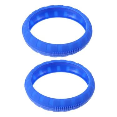 Imagem de Bothyi 2 Protetoras Azuis para Halteres, Ideais para Academia, Resistentes à Ferrugem e Arranhões, Antiderrapantes e Fáceis de Usar em Casa. Acessórios, Diâmetro 14.6 Cm