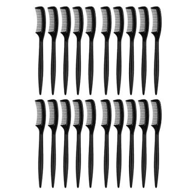 Imagem de barenx 20 peças de mini pentes de sobrancelha para cuidados com os cílios, pincéis de sobrancelha portáteis para viagem
