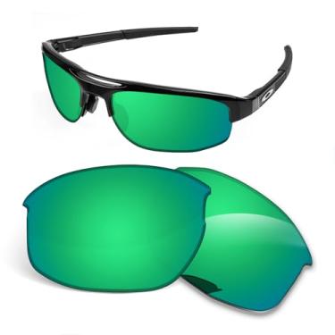 Imagem de Biyxpiv Lentes de substituição de 1,5 mm compatíveis com óculos de sol Oakley Mercenary OO9424 70 mm, antiarranhões e resistentes a impactos, Verde espelhado