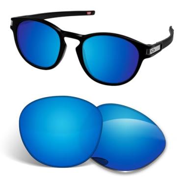 Imagem de Lentes de substituição de 1,5 mm compatíveis com óculos de sol Oakley Latch OO9265 53 mm, antiarranhões e resistentes a impactos - Azul gelo polarizado