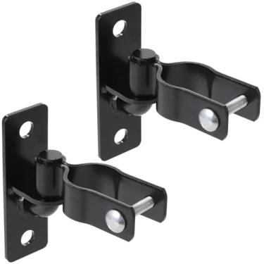 Imagem de Pacote com 2 dobradiças de portão de montagem na parede de 3,5 cm, dobradiças para cerca de corrente de metal resistente, ferragens externas à prova de ferrugem para superfícies de tijolo, madeira ou