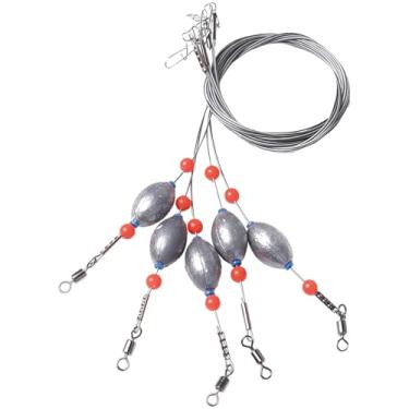 Imagem de Âncoras de arame de aço, pesos de chamariz de pato, kit de 5 peças, com chumbadas e contas de ovo, clipes giratórios de troca rápida para caça de patos e pesca de equipamentos, design sem