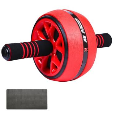 Imagem de Dalekana Rolo de roda AB, roda de fitness abdominal para exercícios, rolo de treinamento de força, 30,5 cm L, vermelho