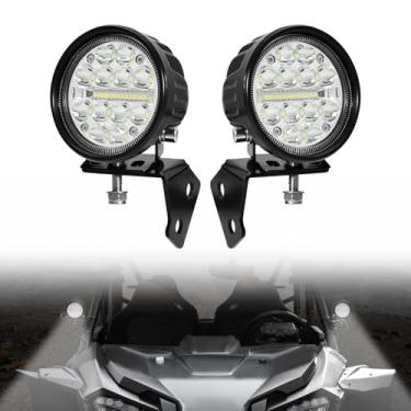 Imagem de Acessórios de luzes LED de pilar A de 3,5 polegadas para Honda Talon 1000R 1000X 1000X-4 1000XS-4 1000R-4 (2019-2025), holofotes auxiliares redondos com chicote de fiação de suporte de montagem, kit
