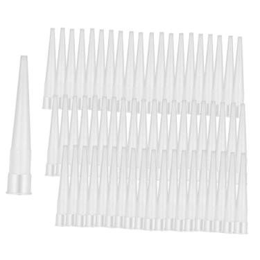 Imagem de Whtkoph Conjunto de 60 bicos de silicone transparentes para aplicação de selante em rejunte, fáceis de usar.