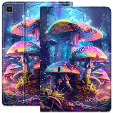 Imagem de Capa para Samsung Galaxy Tab A8 de 10,5 polegadas 2022, capa inteligente ultrafina e leve, capa protetora de couro PU, com suporte ajustável, para Samsung Tab A8 2022 (SM-X200/X205/X207), cogumelo