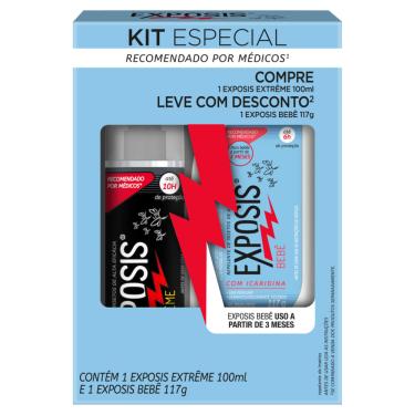 Imagem de Kit Repelente 1 Exposis Extrême 100ml + 1 Exposis Bebê 117g