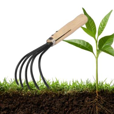 Imagem de Ferramenta de jardim para enxada, enxada de jardim para remoção de ervas daninhas - Enxada de jardim resistente - Enxada e cultivador de jardim, leme manual para jardinagem, capina, cultivo de, ferra