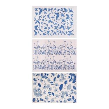 Imagem de Baoblaze 3 folhas de papel para transferência de esmalte em porcelana e cerâmica, ideais para artesanato, presentes e projetos "faça você mesmo".
