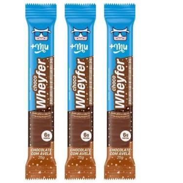 Imagem de Kit 3 Choco Wheyfer Chocolate C Avelã Crocante 6G De Protein - Maismu