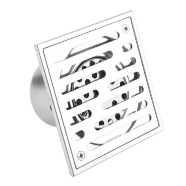 Imagem de Generic Filtro Quadrado de Aço Inoxidável do Dreno de Assoalho do Banheiro Antiodor para a Taxa Rápida Dreno de água Apropriado para a Cozinha, Banheiro, Garagem (110 * 110mm (modelo de grande