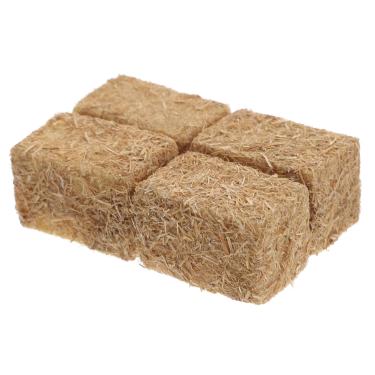 Imagem de VICASKY Pacote de 4 peças de modelo de palheiro de feno mini fardos de palha de feno decoração de feno para decoração de quarto rústico decoração de outono palheiro mini decoração fardos pequenos