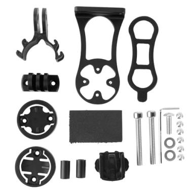 Imagem de Chiffonade Suporte de computador de bicicleta de alumínio - suporte de guidão externo compatível com câmeras Bryton/ação, suporte de liberação rápida (preto)