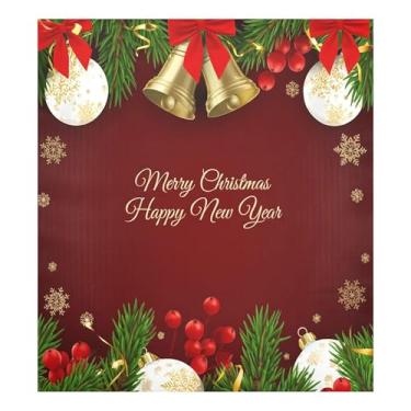 Imagem de SEHANY Capa magnética de bola de Natal, adesivos magnéticos de decoração de Natal antiarranhões para painel de geladeira e lava-louças, decoração de Natal de cozinha doméstica 58 x 66 cm