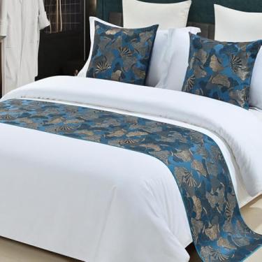 Imagem de Camas e cachecol de jacquard, capa protetora de cama king de luxo, antiderrapante, sem rugas, decoração multiuso, perfeita para estilo de quarto de hóspedes - tipo 04||50 x 50 cm fronha*1