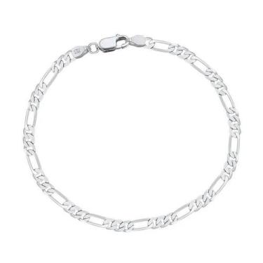 Imagem de Pulseira fígaro 5mm - correntaria italiana em prata 925 com 20cm - Man