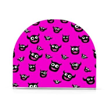 Imagem de Wassud Porta-guardanapos de acrílico de monstros de desenho animado, dispensador de guardanapo de papel moderno em forma de U para mesa, cozinha, sala de jantar, bancada 1 peça (comporta 50-60