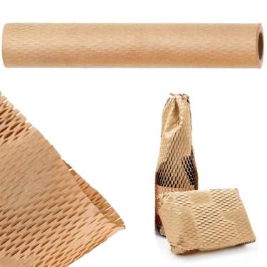 Imagem de Papel de embalagem de favo de mel 30,5 cm x 508 cm alternativa de substituição de papel de embalagem para envio de suprimentos para pequenas empresas