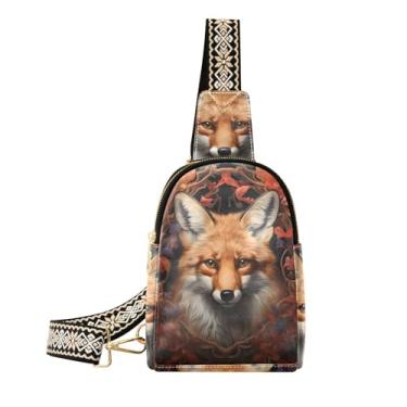 Imagem de CEBUGI Bolsa tiracolo feminina pequena de animal de couro, pochete transversal para trilhas, viagens ao ar livre