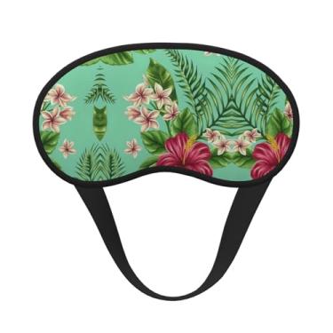 Imagem de Máscara de dormir blackout com estampa de folhas tropicais havaianas, máscara para os olhos, leve, macia, para dormir, meditação, viagem, ioga