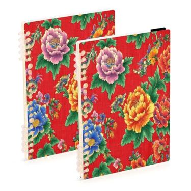 Imagem de Burbuja Cadernos com nome, papel pautado universitário A5 com 60 folhas, fichário para escritório, 2 unidades