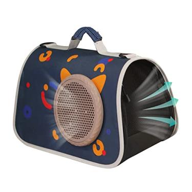 Imagem de Transporte para Gatos Aprovado por Linhas Aéreas Pets Confortável com Janela Transparente Maleta de Ombro Malha Respirável Bolsa Mão Design Plegável Cães Pequenos Menos 13LBS